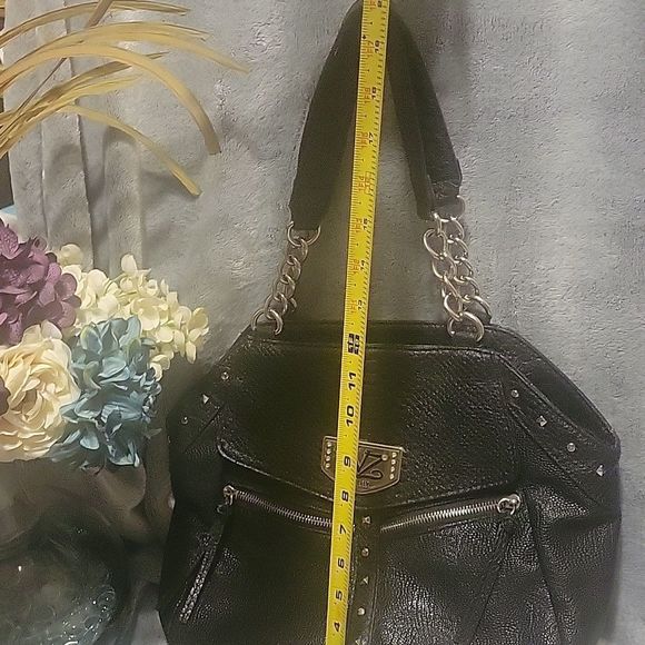 Kathy Van Zeeland black PVC purse - Picture 3 of 9